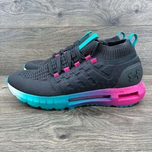 Under Armour HOVR Phantom 2 Running Shoes Women's Size 9.5 Gray Pink Teal Knit